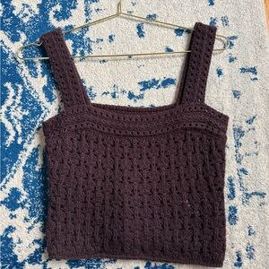 Vince Deep Purple sweater crop Tank Top